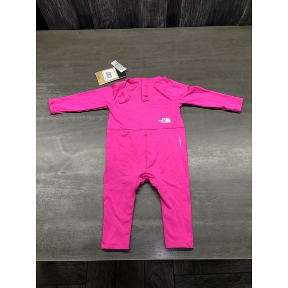 The North Face Amphibious One Piece Infant Suit Sz 12 M Linaria Pink UPF 40+ - Picture 1 of 6